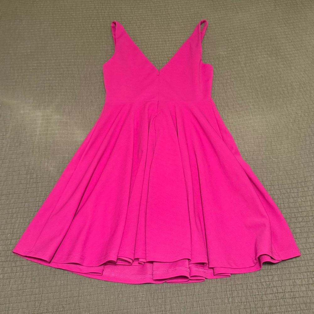 Lulu’s Darling Delight Fuchsia Skater Dress - Picture 11 of 15